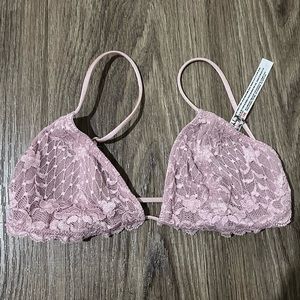 Free People Pink Lace Bra